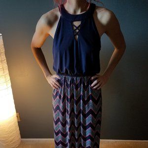 Three Pink Hearts, size XS maxi dress